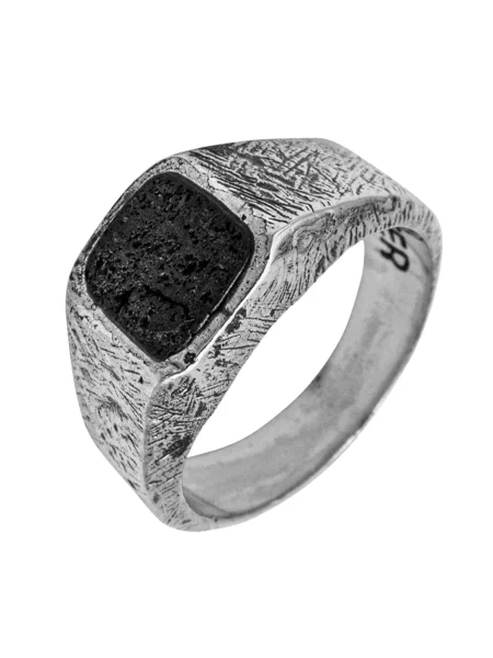 Haze&Glory Prstan / srebrna črna