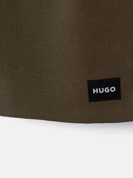 Шарф HUGO з аплікацією зелений