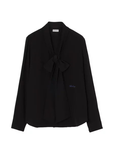 Bluză Burberry de mătase negru