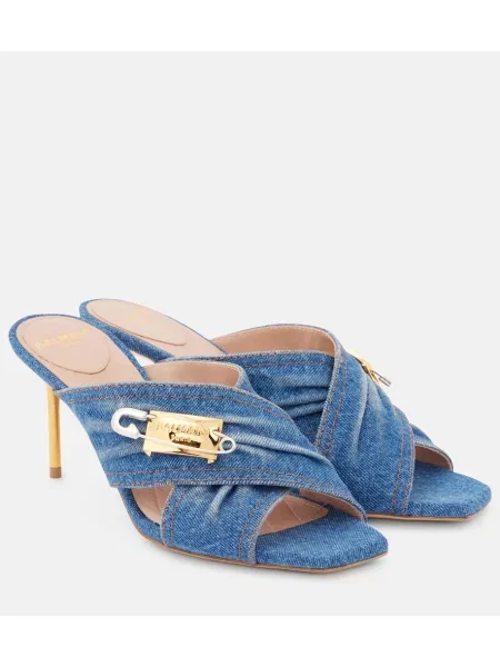 Papuci tip mules Balmain albastru