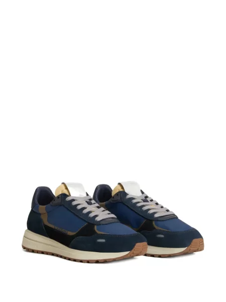 Sneakerși Woolrich din piele de căprioară albastru