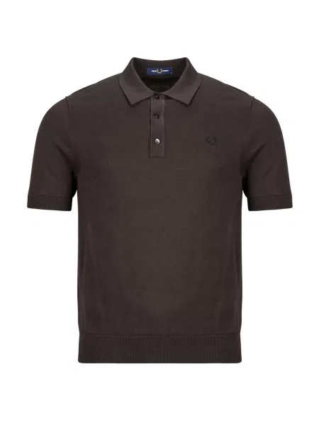 Cămașă Fred Perry tricotate maro