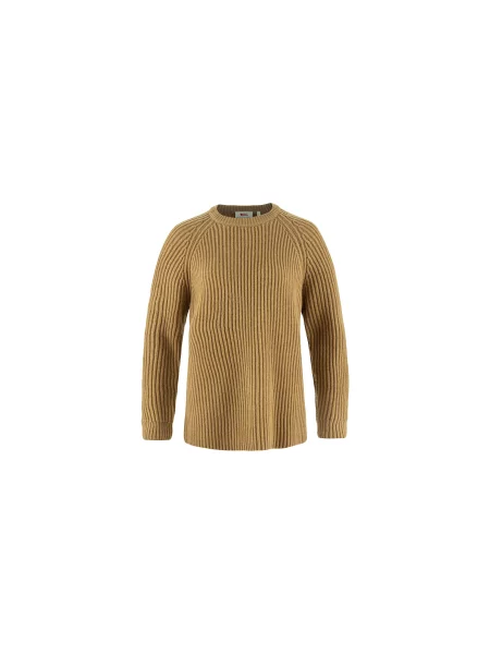 Sweter Fjällräven z kapturem ze sznurkiem brązowy
