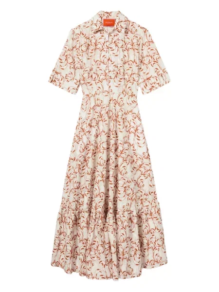 Sukienka midi La Doublej do kolan garniturowa biała