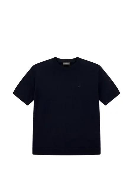Scurt tricou Emporio Armani de lână albastru