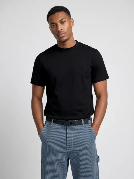 Tricou Lacoste din jacard negru