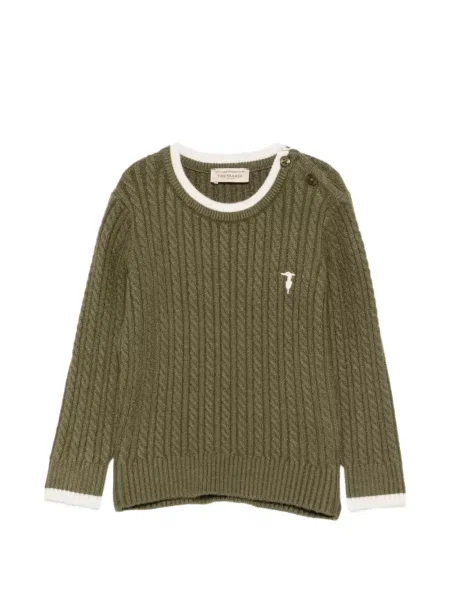 Sweter dziecięcy Trussardi zielony