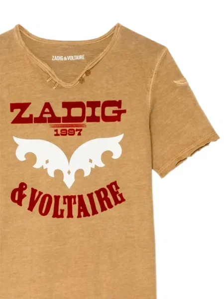 Koszulka dziecięca Zadig & Voltaire brązowa