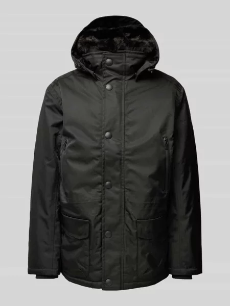 Parka z z patką model „Halifax” Wellensteyn czarna