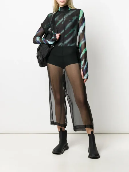 Průsvitný zkrácený overal Comme Des Garçons Pre-owned černý