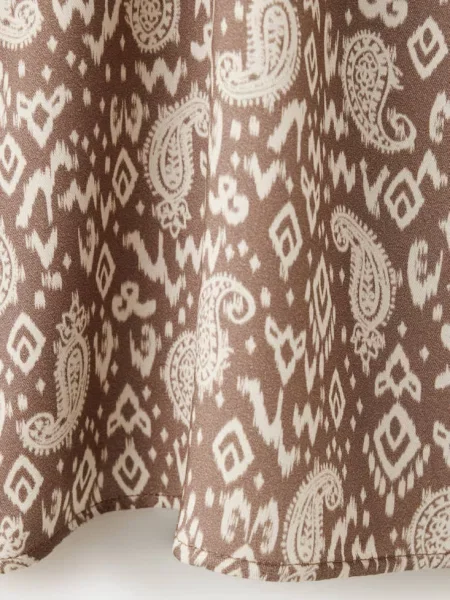Krótka sukienka we wzór paisley Dzieci 7 MANGO KIDS beżowy