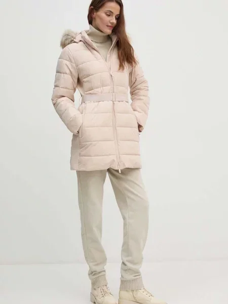 Яке Calvin Klein зимен модел бежово