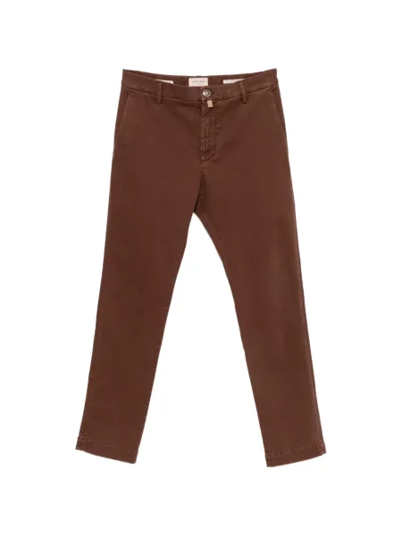 Blugi Jacob Cohën din țesătură twill maro
