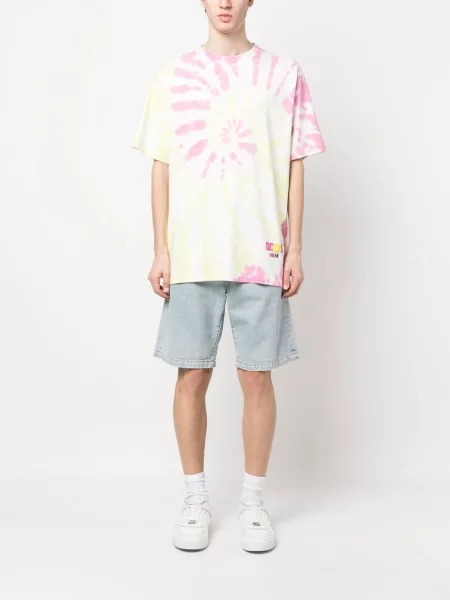 Raštuotas tie-dye marškinėliai Gcds rožinė