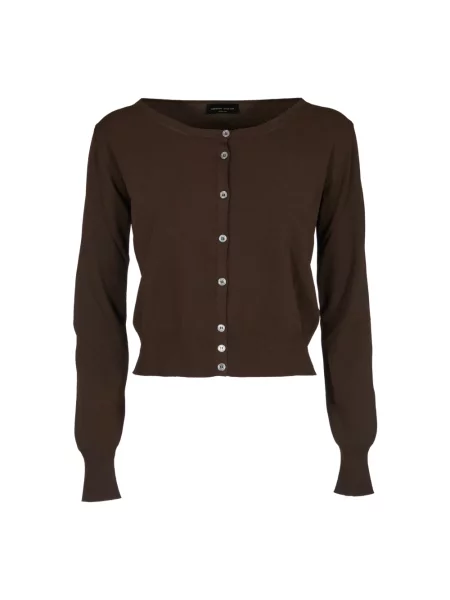 Sweter Roberto Collina brązowy