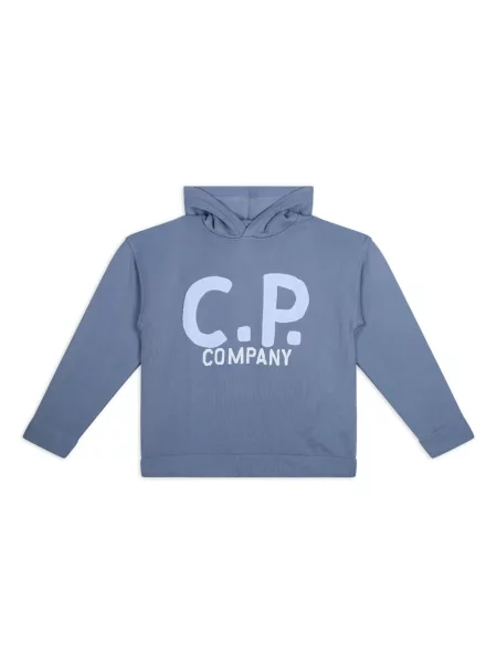 Bluza z kapturem dziecięca C.p. Company niebieska