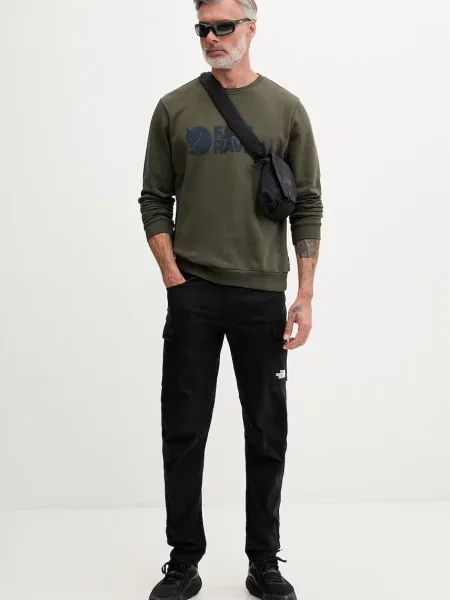 Fjallraven pulover bombažen Fjällräven Logo zelena