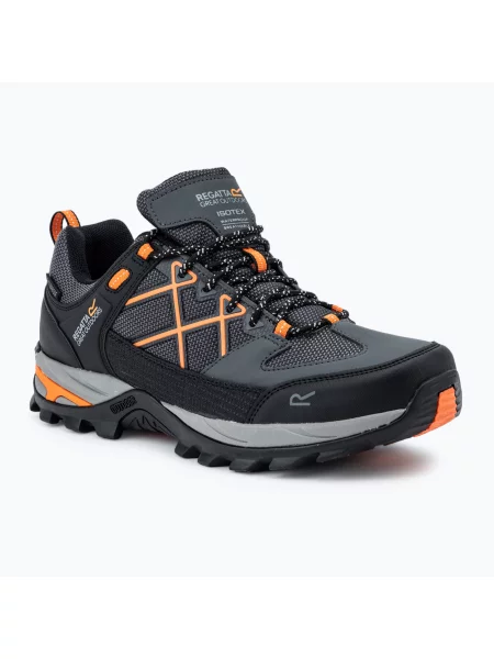Férfi trekking cipő REGATTA Samaris III Low granite/blaze orange Samaris III Low szürke