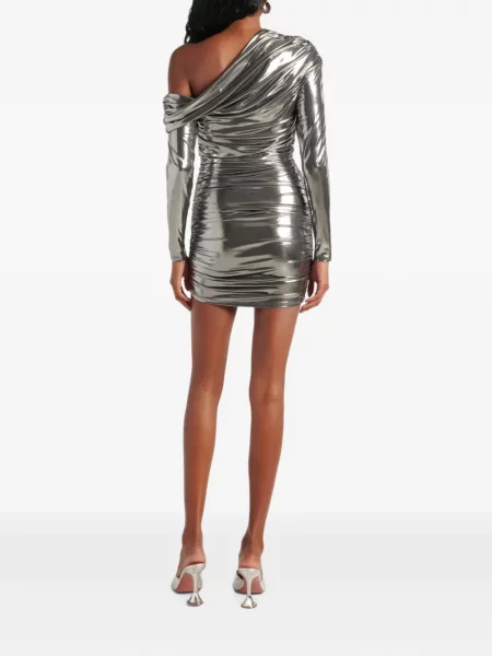 Rochie mini The Sei cu volane asimetrică gri