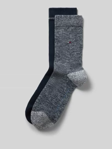 Skarpety z mieszanki bawełny w zestaw 2 szt. Tommy Hilfiger granatowe