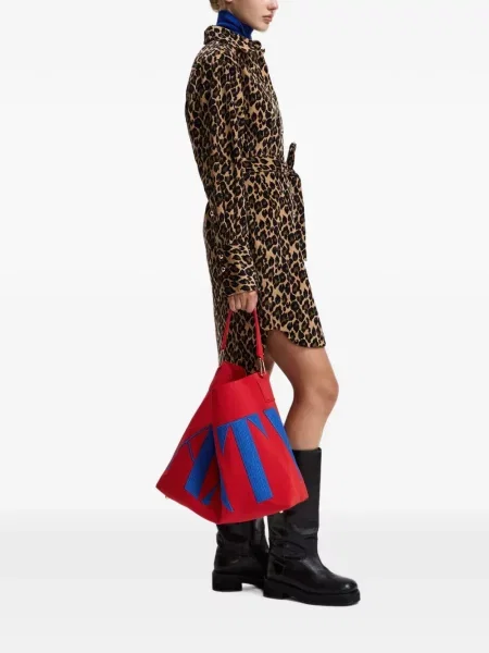 Raštuota marškininė suknelė Essentiel Antwerp leopardinė ruda