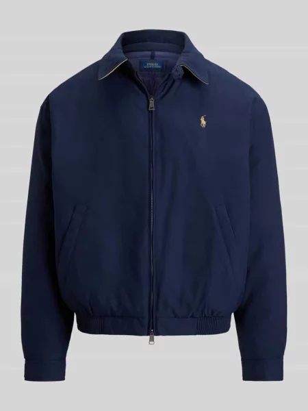 Bomberka o kroju regular fit z wykładanym kołnierzem Polo Ralph Lauren granatowy
