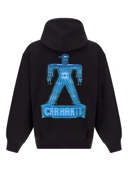 Hanorac cu glugă Carhartt Wip cu imagine negru
