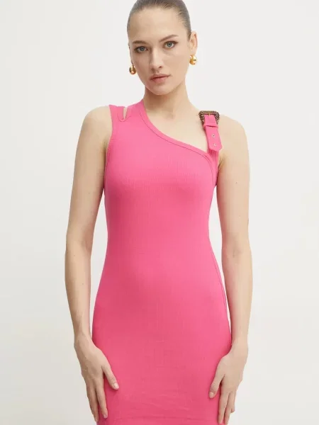 Versace Jeans Couture sukienka mini dopasowana różowy