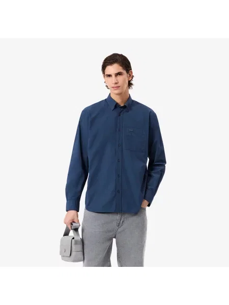 Lacoste сорочка чоловіча Relaxed Fit блакитна