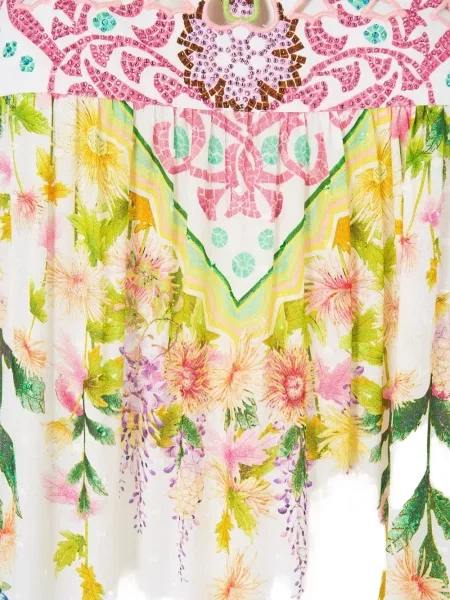 Rochie maxi Camilla cu imagine alb