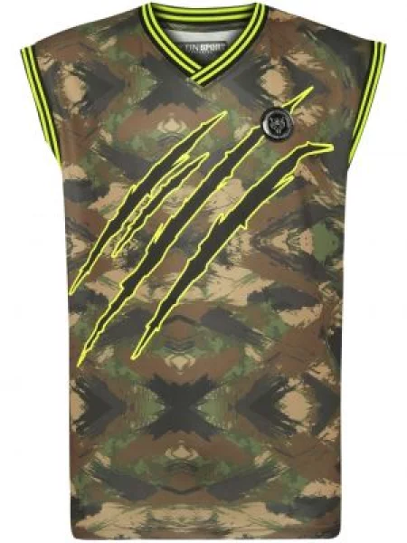 Maskáčová košile Plein Sport s potiskem zelená