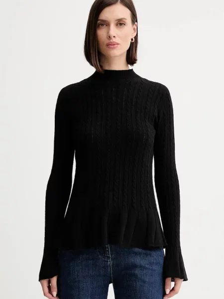 Twinset pulover de lână negru