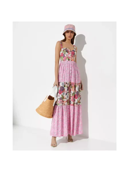 Sukienka maxi Agua By Agua Bendita różowa