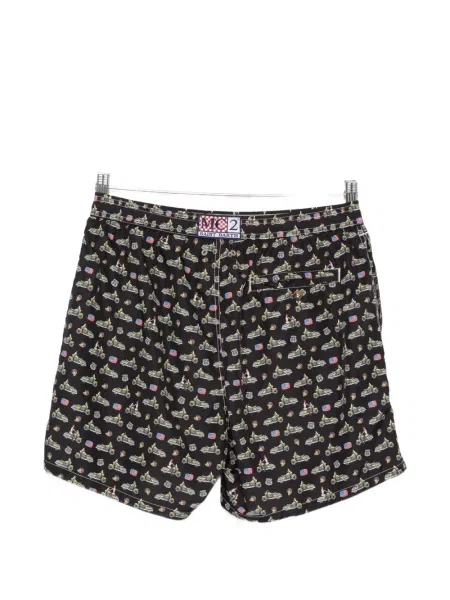 Slip de baie Mc2 Saint Barth cu imagine cu cordon negru