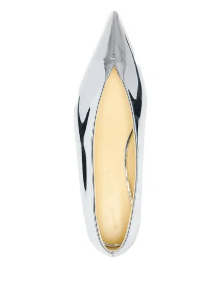 Pantofi cu toc Proenza Schouler fără toc argintiu