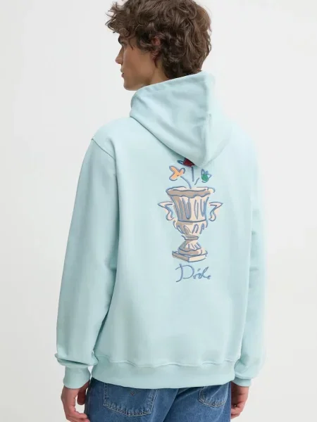 Μπλούζα Drôle de Monsieur Le Hoodie Vase τιρκουάζ με κουκούλα