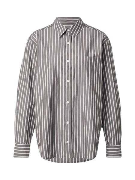 Samsøe Samsøe Blúzka Lova sivá biela