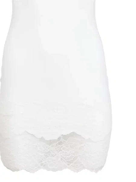 Slip on nėriniuotas suknele Fleur Du Mal balta