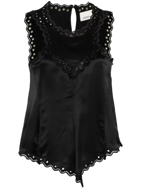Top Isabel Marant de mătase negru