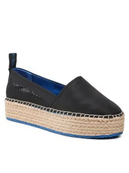 Calvin Klein Jeans Espadrile Flatform Espadrille Soft Ny negru