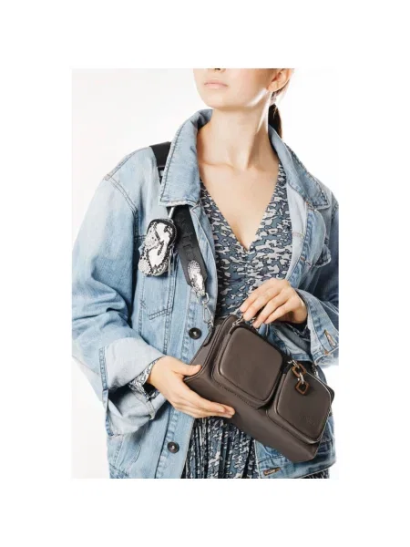 Сумка кожаная Estro сіра