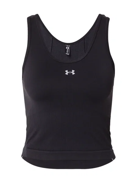 UNDER ARMOUR Sport top Vanish gri deschis / negru / murdar alb