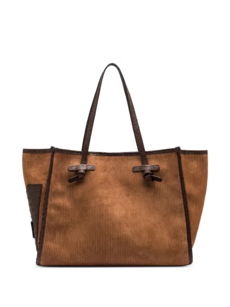 Τσάντα shopper Gianni Chiarini κοτλέ καφέ