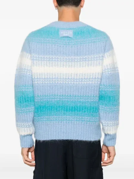 Pulover Kenzo cu dungi cu decolteu rotund albastru