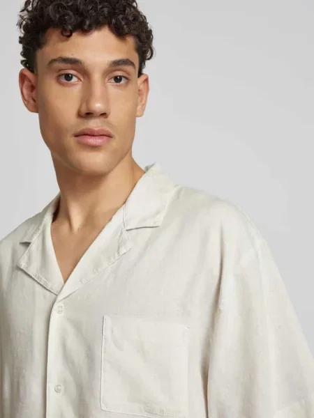 Calvin Klein Koszulka Od Piżamy Z Lnem weiss beżowa