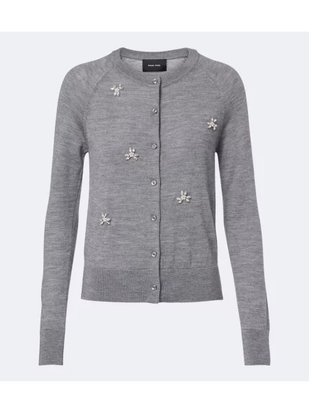 Cardigan Simone Rocha de lână gri