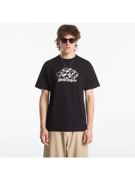 Tricou Palm Angels Pa Pool Regular Tee Black/ Off White L alb
