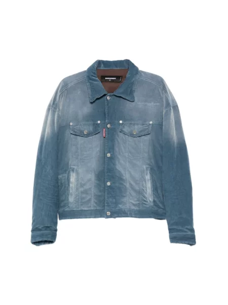 Kurtka jeansowa Dsquared2 niebieska