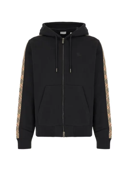 Hanorac cu glugă Burberry cu dungi negru
