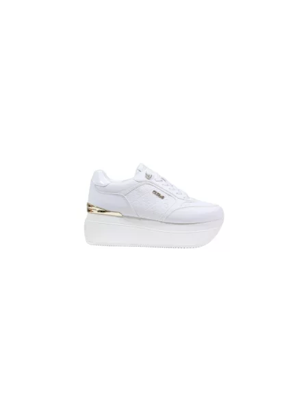 Sneakersy Guess na platformie białe